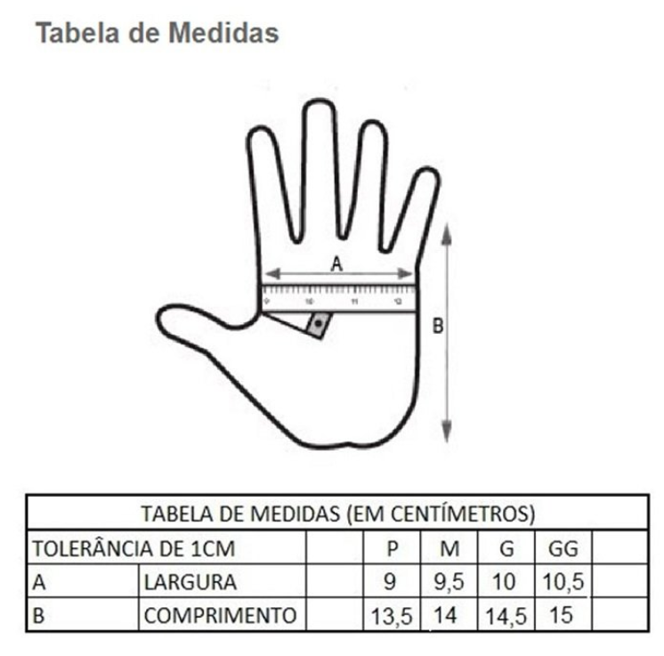 Luva Arbok Dark - Dedo Curto c/ Velcro