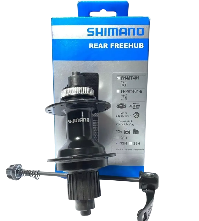 Cubo Traseiro Shimano FH-MT401 Microspline OLD 135mm 32F 12v