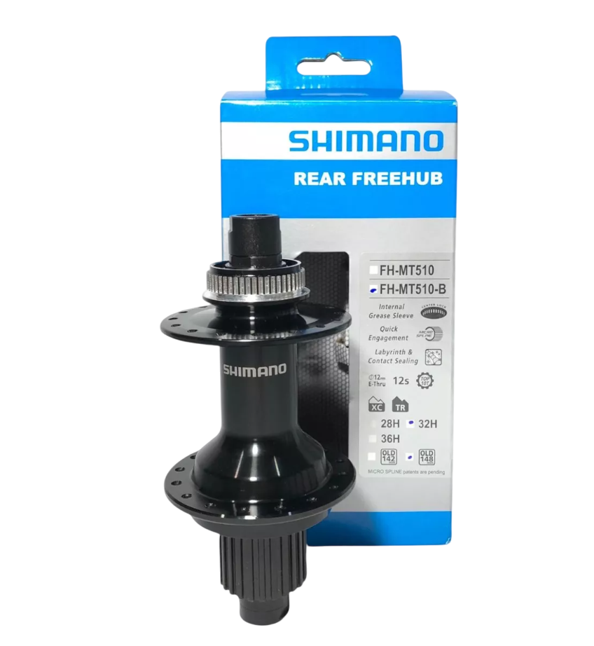 Cubo Traseiro Shimano FH-MT510 Microspline Boost Center Lock 32F 12v