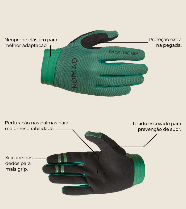 Luva Nomad MTB - Dedo Longo